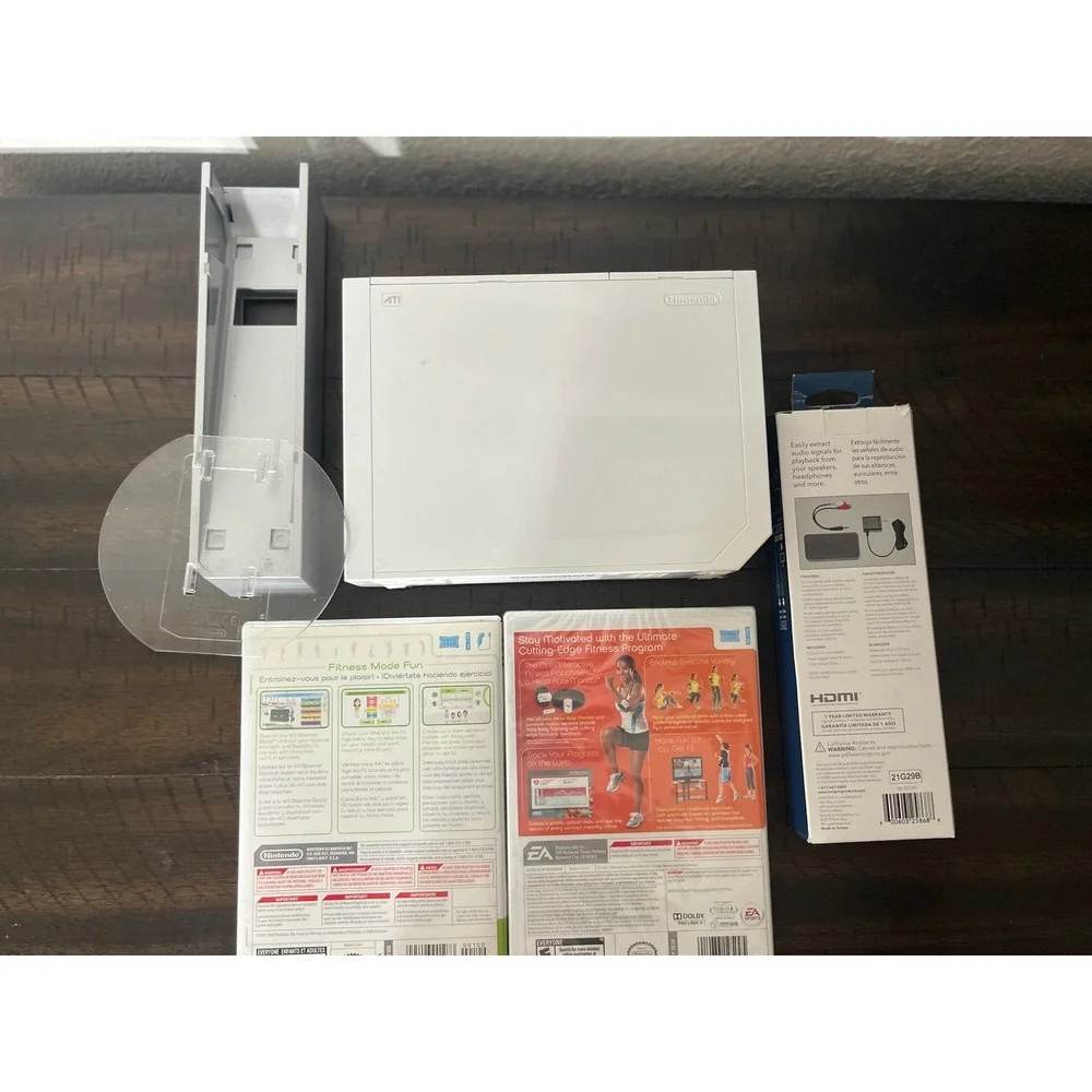 Nintendo Wii Console RVL-001 White Bundle Wii Fit EA Active 2 Sealed Insignia